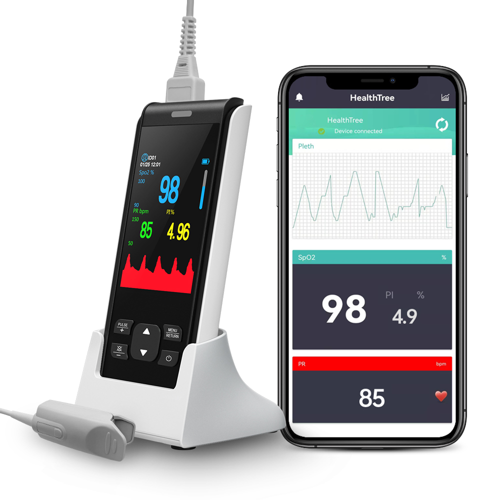Baby Monitor Sensor - HealthTree Şarj Edilebilir El Nabız Oksimetresi