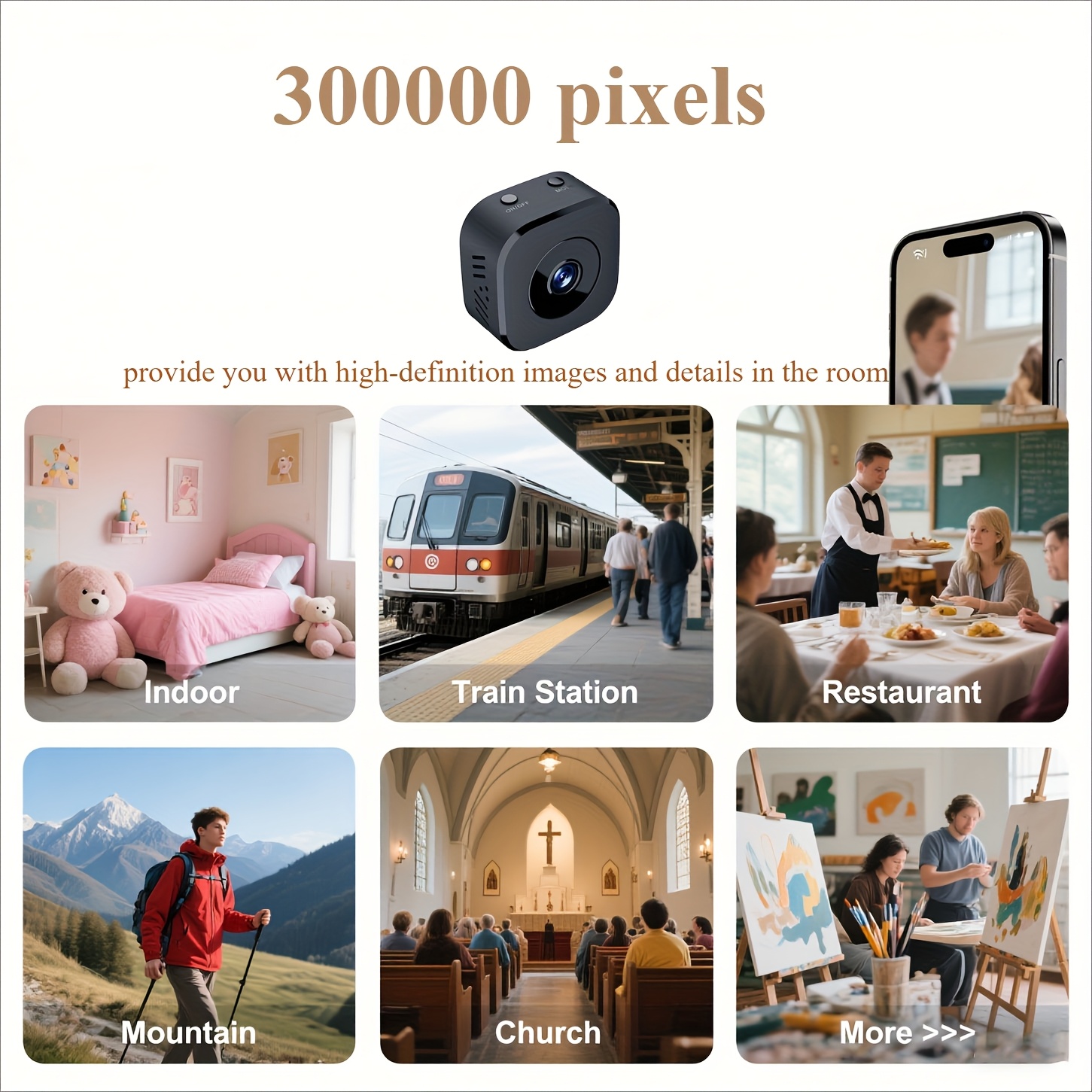 1080P HD Mini WiFi Kamera Kapa - Baby Monitor Sensor incelemesi ve fiyatı