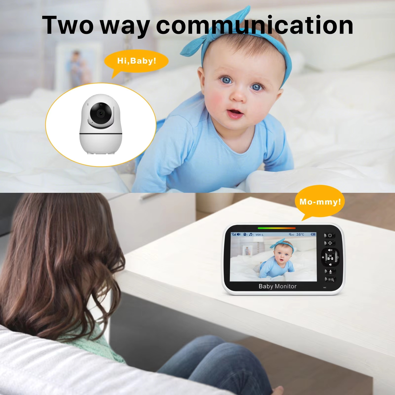 5.0 İnç Bebek Monitörü LCD Ekr - Baby Monitor Sensor incelemesi ve fiyatı